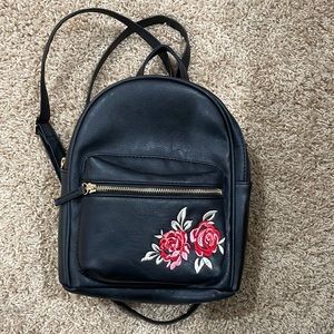 Black flower backpack!